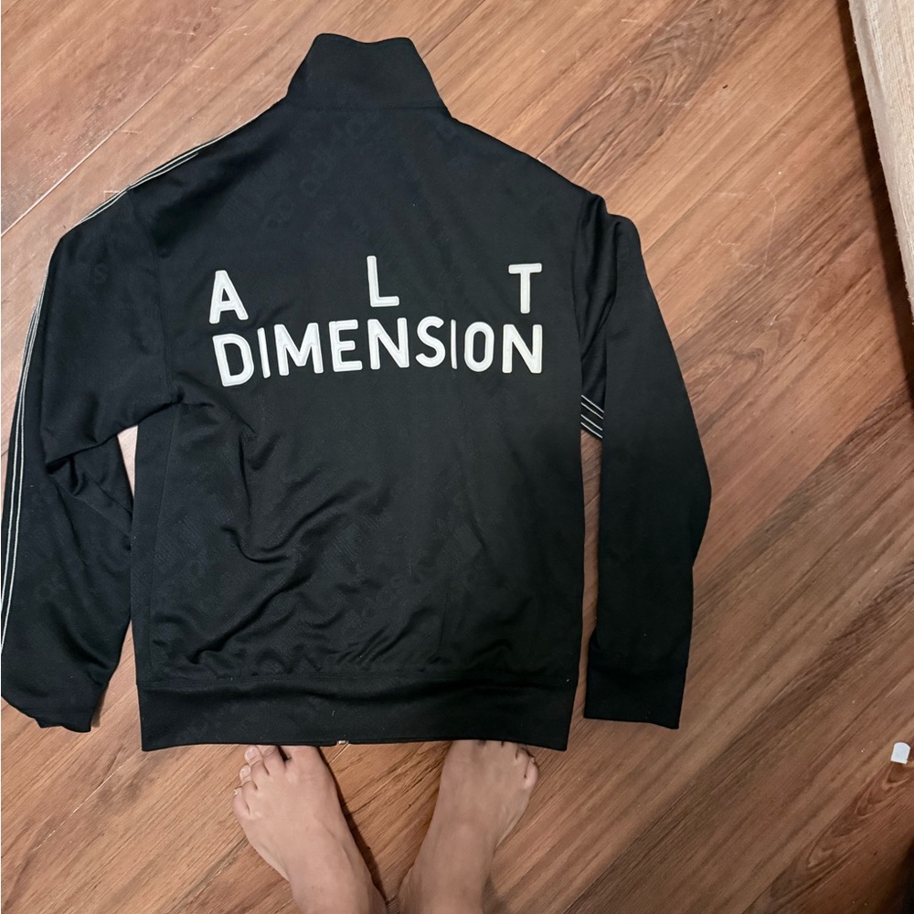 ADIDAS x Alexander Wang Black Bomber Jacket with White Lettering ICONIC